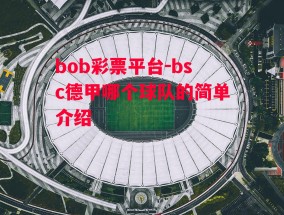 bob彩票平台-bsc德甲哪个球队的简单介绍